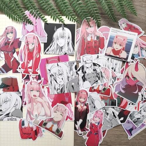 40pcs/1pack Darling In The Franxx Stickers Crafts Scrapbooking Stickers Book Student Label Decorative Sticker Stationery