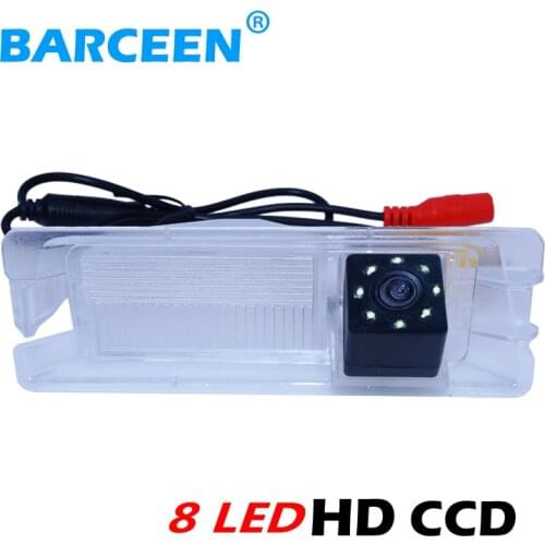 The higest night vision car rearview camera with hd 8 led lens waterproof for Nissan March for Renault Logan for Renault Sandero