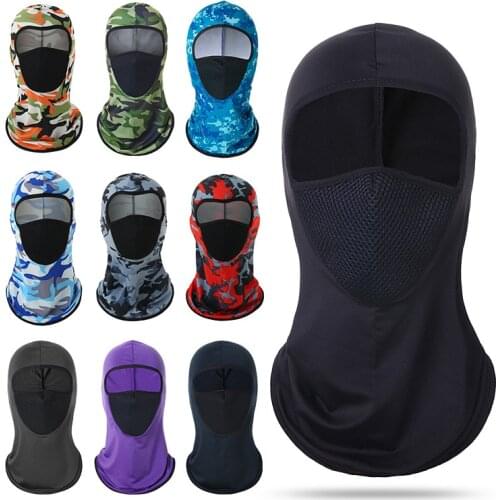 New Summer Camouflage Balaclava Outdoor Sport Cycling Hat For Men Women Bicycle Quick Drying Tactical Airsoft Army Thin Cap X008