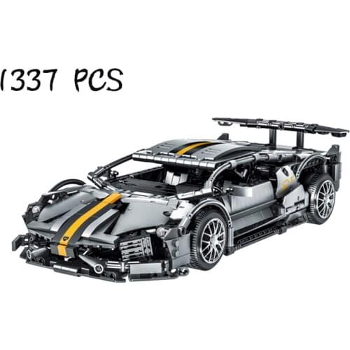 New technology famous racing car series building blocks model puzzle children assemble DIY toys boyfriend birthday present