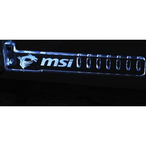 Newest PCI White For MSI LED Luminous Computer Office Main Box Graphics Cards Custom Support Frame Display Card Components Jack