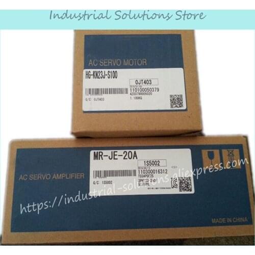 New Original MR-JE-20A+HG-KN23J-S100 AC Servo Driver MR-JE-20A+AC Servo Motor HG-KN23J-S100 With Cables