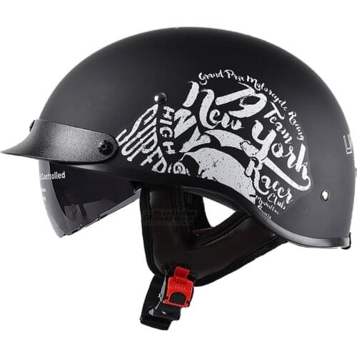 New Motorcycle Helmet Open Face Retro Unisex Half Helmet Motorbike Helmet Motorcycle Racing Helmet Casco Moto Capac Size M-XXL