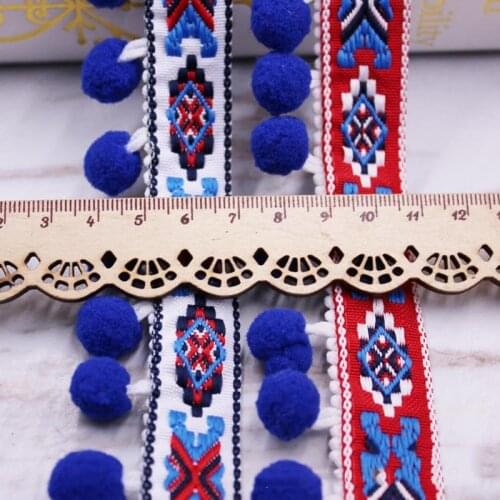 Pom Pom Trim Lace Fabric Sewing Accessories Pompons Trim tassel Ball Fringes Ribbon Sewing Lace For DIY Material Craft Apparel