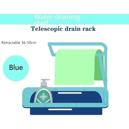 Sink Shelf Soap Sponge Drain Rack Silicone Storage Basket Bag Faucet Holder Adjustable Bathroom Holder Sink Kitchen Accessorie