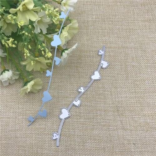 Heart Lace Flower Edge Border Metal Cutting Dies Stencils Die Cut for DIY Scrapbooking Album Paper Card Embossing