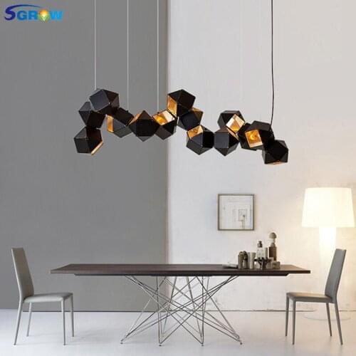 SGROW European DNA Designer Pendant Lights for Living Room Dining Room Cafe Bar Hanging Lamp Modern Multi Heads Lighting Fixture