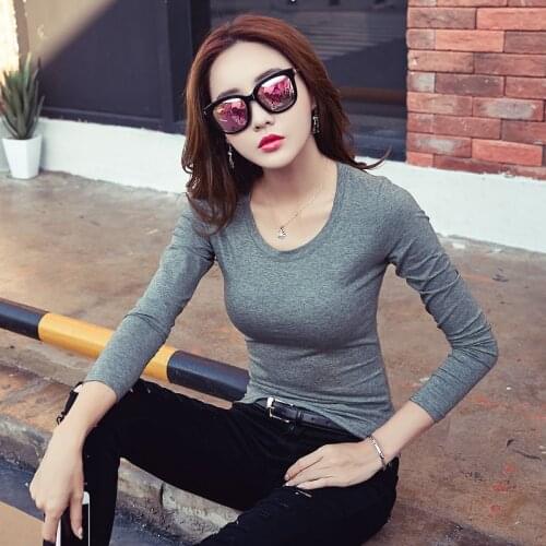 Женские однотонные футболки UbdehL China At AliExpress