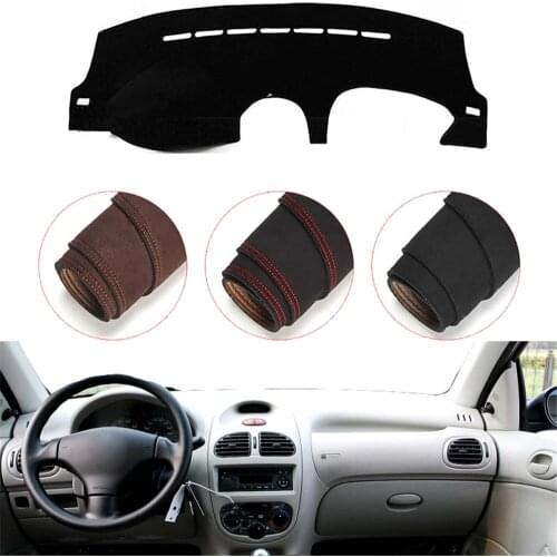 Console Dashboard Suede Mat Protector Sunshield Cover Fit For Peugeot 206 2004-2008