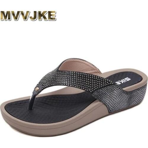 MVVJKE Summer Women Sandals Casual Sexy Anti-slip Flip-Flops Beach Breathable Sandalias Shoes Slippers 2021Fashion