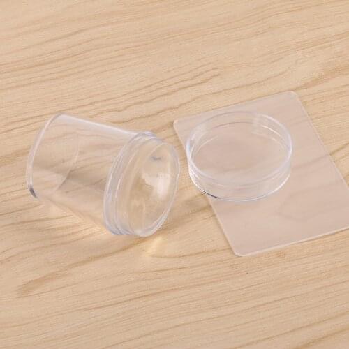 1pcs 4.1 cm XXL Size Nail Art Stamper Double Head Soft Professional Nail Stamp Clear Silicon