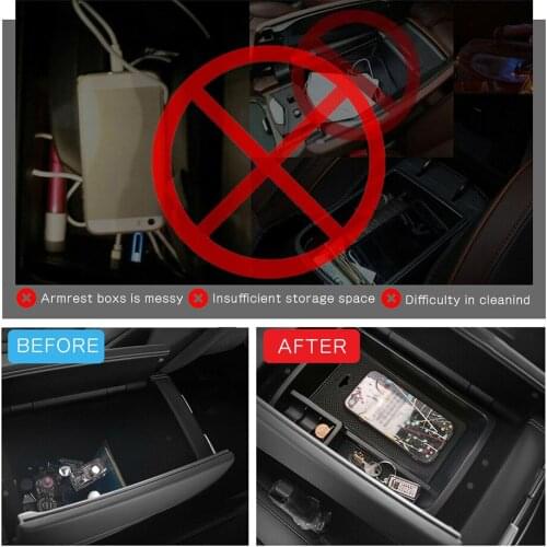 1 Pcs Storage Box Storage Organizer Tray Box 100% Brand New Armrest Box