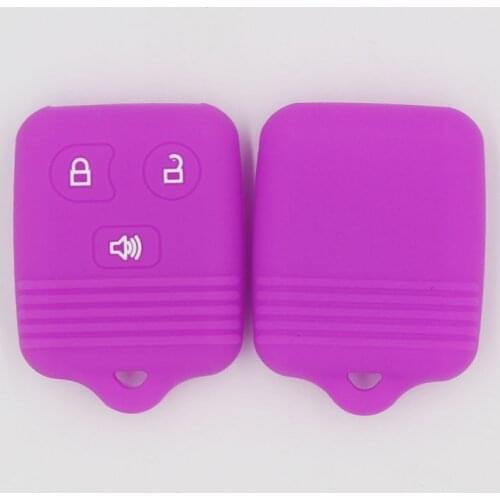 4PC Remote Key Keyless Entry FOB Holder 3 Button Car Key Cover For Ford Silicone Case Edge Escape Expedition Ranger Windstar 3B