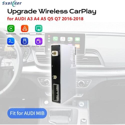 Exploter Wireless Carplay Upgrade Parts for Audi A3(17-18) A4 A5(17-18) Q5 Q7(16-19) with MIB Radio System Android-auto Camera