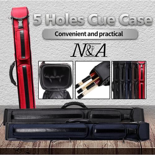 NA Billiard Cue Case Nylon Material 5 Holes 5 Colors Carrying Bag Stick Case Durable Fit 2 Butt 3 Shafts Billiard Accessories