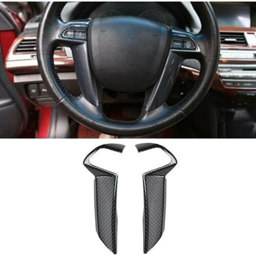 For Honda Accord 2008-2012 Carbon Fiber Style Steering Wheel Cover Trim Interior