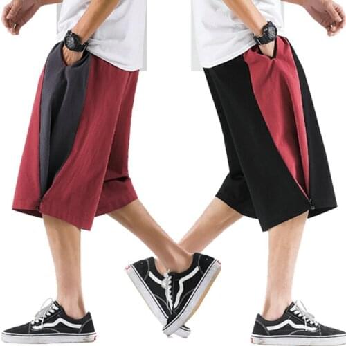 Men Harajuku Style Bermuda Shorts Men Streetwear Shorts Mens 2021 Summer Elasticated Waist Beach Shorts Male Large Size M-5XL