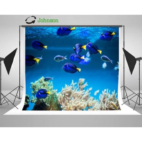 Coral Reef Fishes Aquarium Environment Fish Tank photo backdrop polyester or Vinyl cloth Computer print wall background