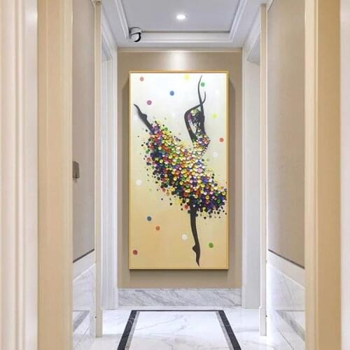 Oil Painting Abstract Art hand painted Ballet Painting Wall Picture For Living Room Home Villa hotel Sitting Room Corridor decor