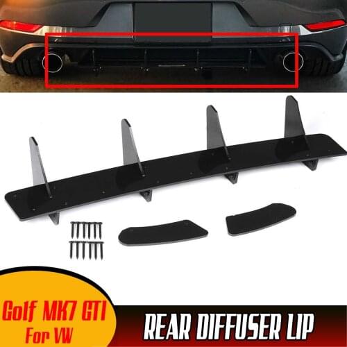 MK7 GTI Car Rear Diffuser Spoiler Lip & Rear Side Splitter For Volkswagen For VW For Golf MK7 GTI Rear Bumper Diffuser Protector