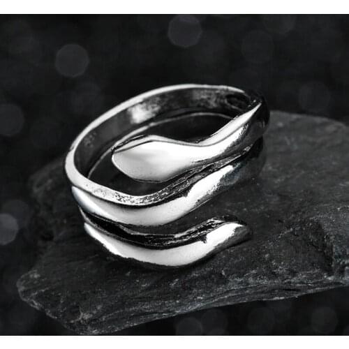 Simple Vintage Alloy Snake Ring Set For Women Charms Joint Rings Design Men Jewelry Accessories Dragon Retro Metal Ring Bijoux