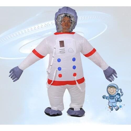 Adult Inflatable White Spaceman Costumes Halloween Christmas Cosplay Costume Astronaut Party Dress for Grow Up Suit