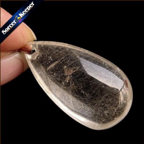 Natural Stones Rutilated Quartz Pendant Hair Crystal Free Necklace Mineral Specimen Garden Crystal Quartz Jewelry Energy PS155