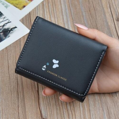 New Womens Short Style Wallet Japanese and Korean Wind Multi-function Folding Wallet Small Wallet For Women