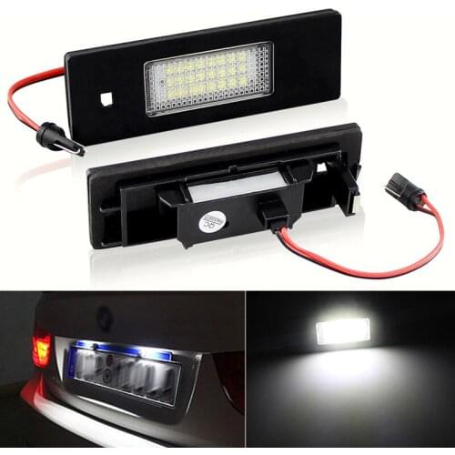 2Pcs LED 24SMD License Number Plate Light For BMW 1 Series E81 E87 E87N F20 F21 Car Light Source No Error Car Lamps
