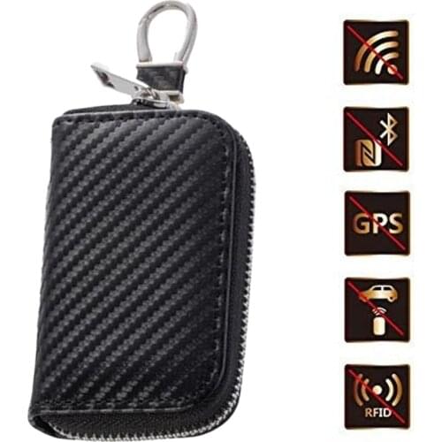 Premium Faraday Box Protect Your Key Fob RFID Signal Blocking Bag PU Leather Anti-Theft Pouch Anti-Hacking Case Blocker