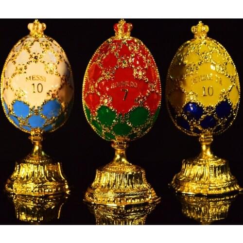 QIFU New Arrive Best Gift Russia Football Star Style Faberge Egg