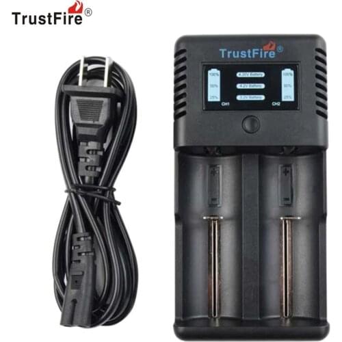Trustfire TR-019 Intelligent Fast 2 Slots Battery Charger for 18650 26650 25500 21700 20700 16650 14500 32650 Li-ion Battery