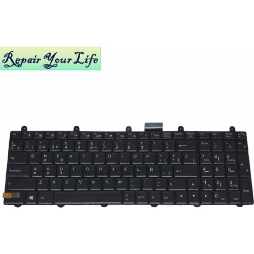 Keyboard for Clevo P150EM P170EM P370EM P570WM P157SM P177SM SP Spanish LA V132150BK1 6-80-P2700-162-3 black kb backlight parts