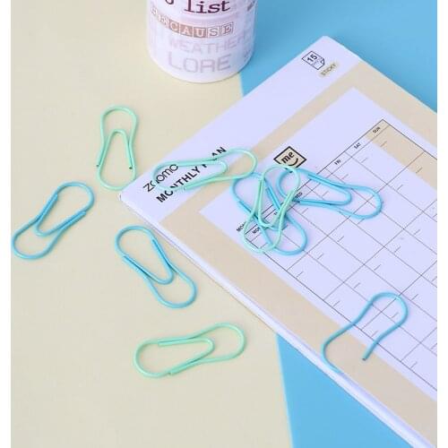 Paper Clip Simple Gourd Shape paperclip Paper Clips metal Planner Clip Cute Clip Paperclips Lot Clips Oficina Clipe De Papel