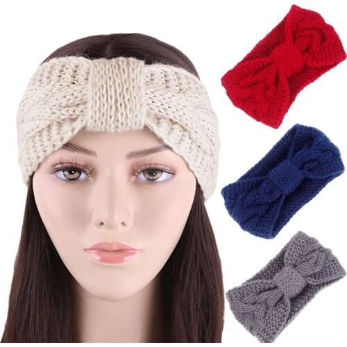 Warm Knot Headbands for Women Autumn Winter Hair Accessories Girls Hair Bands Ribbon Hairband Tie Head Bands Fashion Headwear