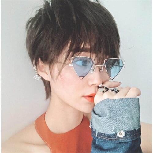 2021 Metal Classic Vintage WomenPolygonal Irregularity Glasses Female Driving Eyewear Fashion Sunglasses