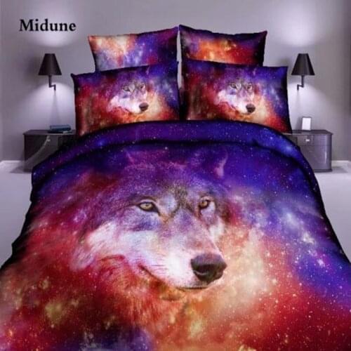 3d Wolf bedding sets Queen Size Themed Bedspread 4pcs Bed Linen Bed Sheets Duvet Cover Set