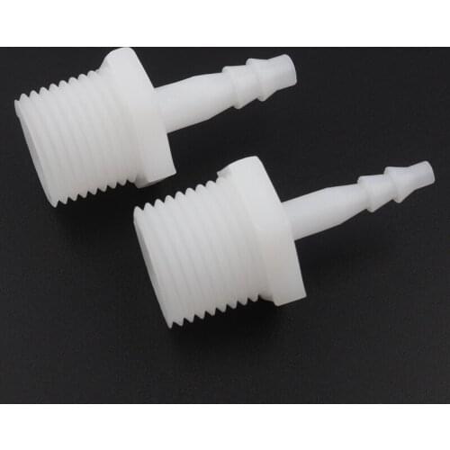 NuoNuoWell 5pcs/lot G1/2 Male Thread To 4~20mm Food Grade PE Straight Connectors Aquarium Fish Tank Air Pump Aerator Hose Joints