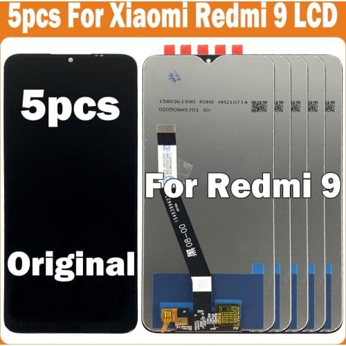 5pcs/lot Original for Xiaomi Redmi 9 LCD Display Screen Touch Digitizer Assembly LCD Display Touch Repair M2004J19AG M2004J19G