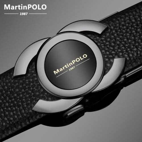 MartinPolo Leather Belt Men Belt for Men Cow Genuine Leather Strap Designer Belts Male Ceinture Homme Leather Belt MP03701P