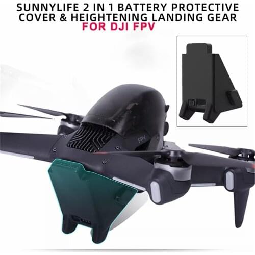 For DJI FPV Drone Silicone Battery Protector Cover 2-In-1 Height Extender Landing Gear Combo Drone Accessories