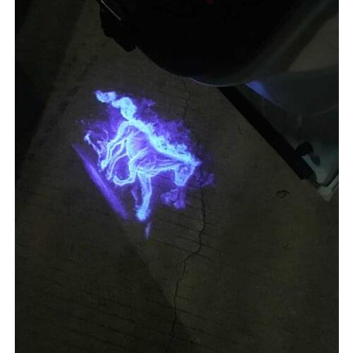 1/2pcs Universal Wireless LED Shadow Projector Courtesy Step Lights Welcome Lights logo Emblem light For Ford mustang
