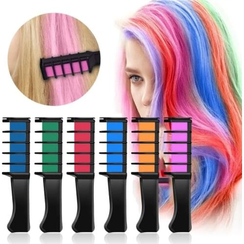 1pcs Hair Color Disposable Temporary Dye Stick Mini Hair Dye Comb Hair Dyeing Chalk Mini Hair Dyeing Fast And Long Lasting Tools