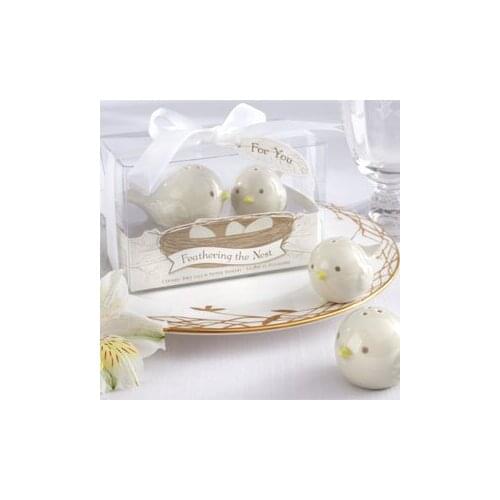 100pcsNew Cute Wedding Favors Gifts Birds Ceramic Salt Pepper Shakers Set DIY Home Wedding Decor Party Event Supplies Free Shipp