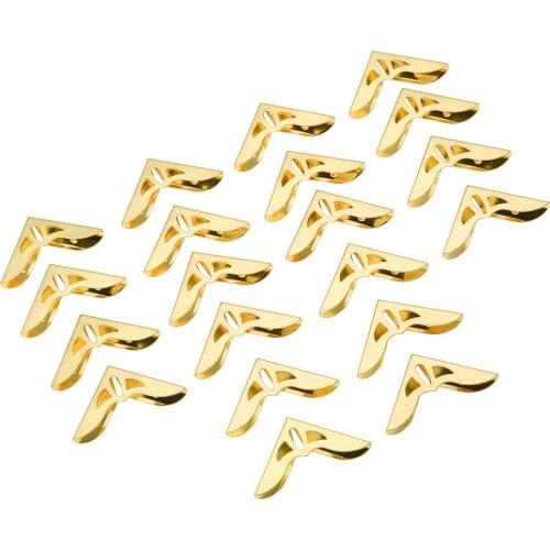 20pcs Corner Decorative Protectors 31*31mm Gold Decorative Antique Jewelry Gift Box Wooden Case Corner Protector Guard