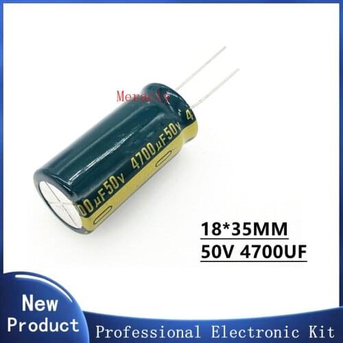 5PCS 50V 470UF 20% High frequency and low impedance in-line aluminum electrolytic capacitors long life Brand new authentic