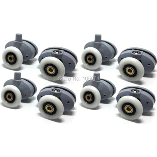 8 x Butterfly Single Shower Door Rollers/Runners/Wheels/Pulleys 23mm wheel