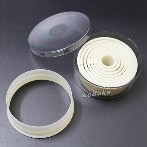9pcs/set) Flat Circle Shape High Quality Nylon Plastic Cookie Cutter dought cutting supplies for Baking Mold pastry-tools