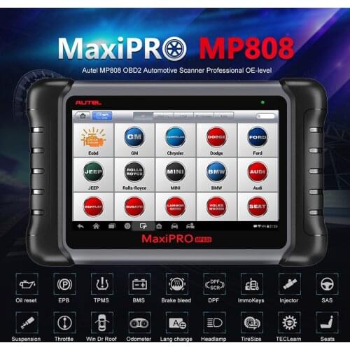 Autel MaxiPRO MP808 OBD2 Automotive Scanner OBDII Diagnostic Tool Code Reader Scan Tool Key Coding as Autel MaxiSys MS906 DS808