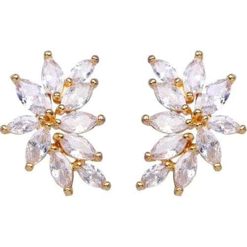 Bettyue Brand Luxury Multicolor Crystal Zircon New Hot Popular Stud Earrings Elegant Earrings Jewelry For Women Wedding Gift
